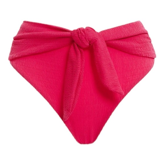 AGUA BENDITA Isabella Bikini Bottom in Bright Rose NWT - Picture 1 of 8